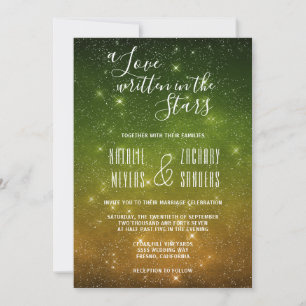Invitation Un amour écrit dans les étoiles Mariage céleste