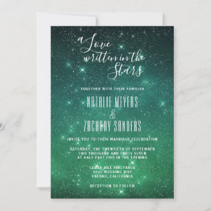 Invitation Un amour écrit dans les étoiles Mariage céleste