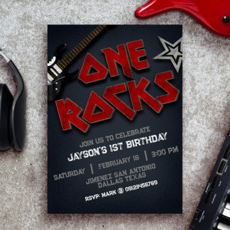 Invitation Un an de Rocks - 1er anniversaire 
