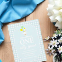 Un anniversaire de 1 an de l'oie Gingham