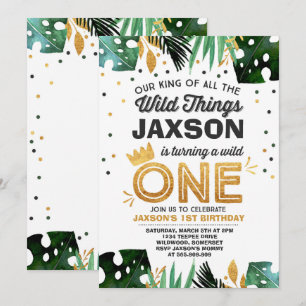 Invitation Un anniversaire sauvage sauvage de choses