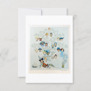 Invitation Un arbre généalogique 1959 Portrait