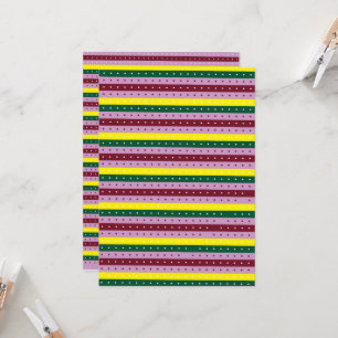 Invitation un arrière - plan rayé multicolore avec points