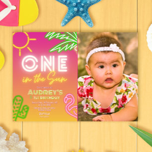 Invitation Un au soleil - 1er anniversaire