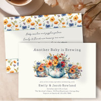 Un autre bébé est en route Floral Tasses à thé Spr