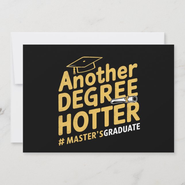 Invitation Un autre diplôme Hotter Master's Graduation (Devant)