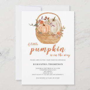 Invitation Un Baby shower Automne Rustique Un Peu Citrouille