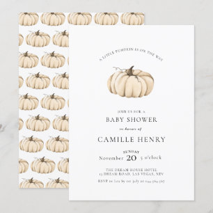 Invitation Un Baby shower Automne Un Peu Citrouille