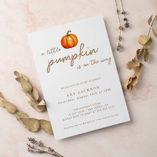 Invitation Un Baby shower Automne Un Peu Citrouille Neutre