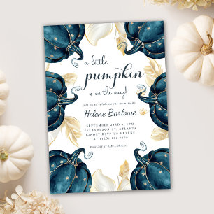 Invitation Un Baby shower céleste Floral Un Peu Citrouille