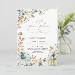 Invitation Un Baby shower D'Automne Un Peu Citrouille Neutre 