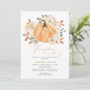 Invitation Un Baby shower D'Automne Un Peu Citrouille Neutre 