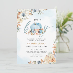 Invitation Un Baby shower D'Automne Un Peu Citrouille Neutre