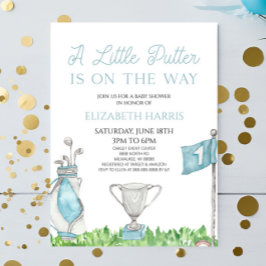 Invitation Un Baby shower De Golf Un Peu Bleu