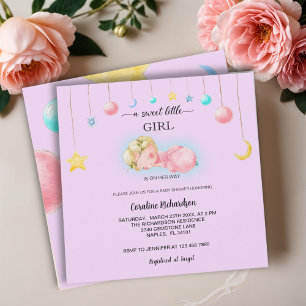 Invitation Un Baby shower de petite fille doux