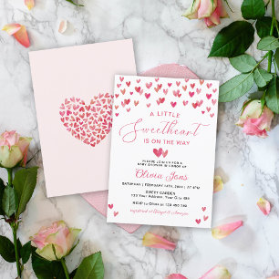 Invitation Un Baby shower de Valentines un peu amoureux