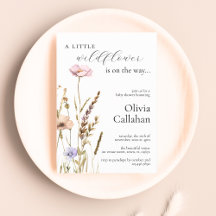 Un Baby shower Fille Petite Fleur sauvage Élégant