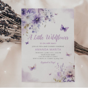 Invitation Un Baby shower Floral Boho Un Petit Fleur sauvage