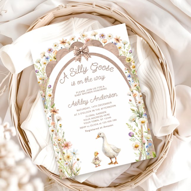 Invitation Un Baby shower lunatique d'oie (Créateur téléchargé)