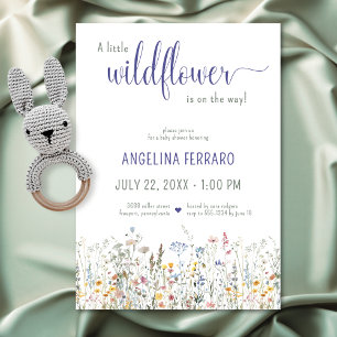 Invitation Un Baby shower Nature Un Peu Fleur sauvage