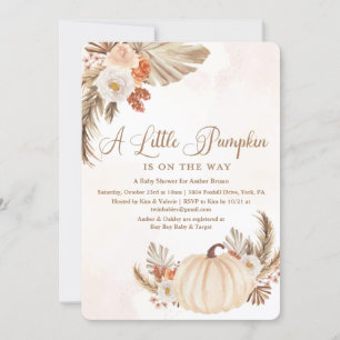Invitation Un Baby shower Rustique Un Peu Citrouille Invitati