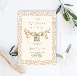 Invitation Un Baby shower Safari un peu sauvage