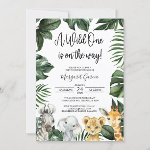 Invitation Un Baby shower sauvage de Safari Jungle Animaux