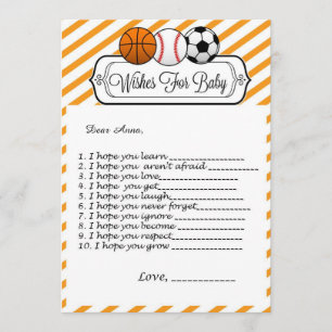 Invitation Un Baby shower sportif pour bébé