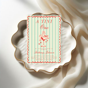 Invitation Un Baby shower Tini One Martini