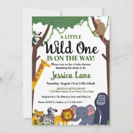 Invitation Un Baby shower Un Peu Sauvage