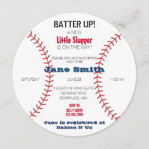 Invitation Un Baby shower Un Peu Slugger