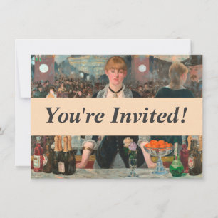 Invitation Un bar aux Folies-Bergère Edouard Manet
