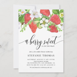 Invitation Un Bébé Berry Sweet Se Trouve Sur Le Chemin Du Bab