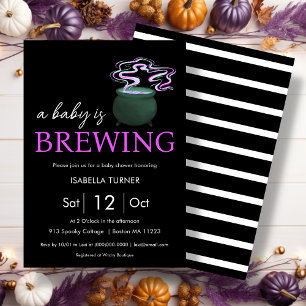 Invitation Un bébé brasse Baby shower Halloween