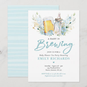 Invitation Un Bébé Brasse Bouteille & Baby shower De Lait De 