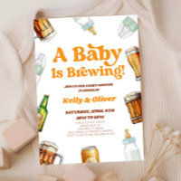 Un Bébé Brasse De La Bière Baby shower Bouteille B