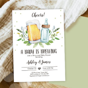 Invitation Un bébé brasse de la verdure Cheers Coed Baby show