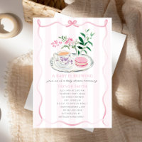 Un Bébé Brasse Fancy Macaron Pink Bow Tea Party