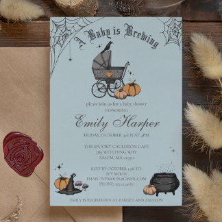Invitation Un bébé brasse le Baby shower de garçon bleu