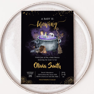 Invitation Un bébé brasse le Baby shower Éffrayant d'Hallowee