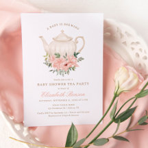 Un bébé brasse le Baby shower Floral Tea Party