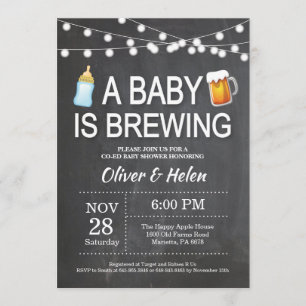 Invitation Un bébé brasse l'invitation de baby shower