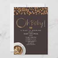 Un bébé brasse Oh Baby Dark Coffee Baby shower