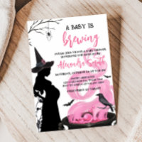 Un bébé brasse un Baby shower de sorcière rose