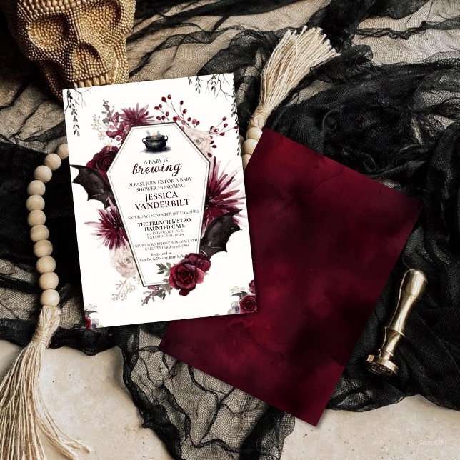 Invitation Un bébé brasse un Baby shower d'Halloween (Créateur téléchargé)