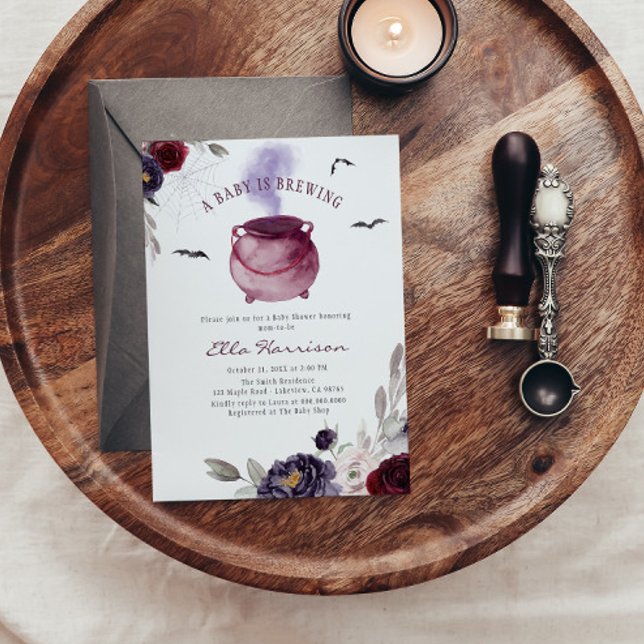 Invitation Un bébé brasse un Baby shower d'Halloween (Créateur téléchargé)