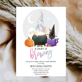 Invitation Un bébé brasse un Baby shower Éffrayant Halloween