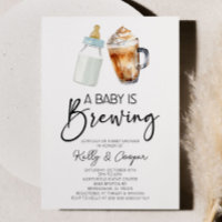 Un Bébé brasse une bouteille de café Baby shower