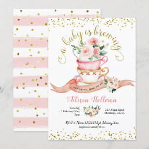 Invitation Un bébé est en train de brasser le Baby shower de 