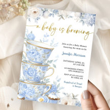 Un bébé garçon prépare une fête de baby shower Tea